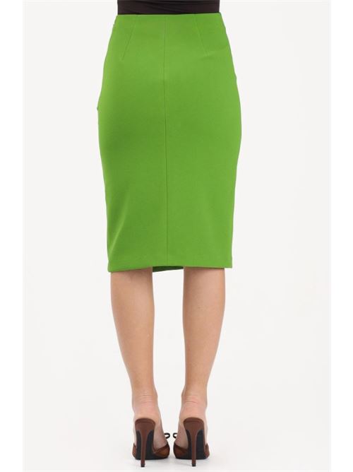 Double stretch crepe skirt with logo details ELISABETTA FRANCHI | GO14761E2.EV3